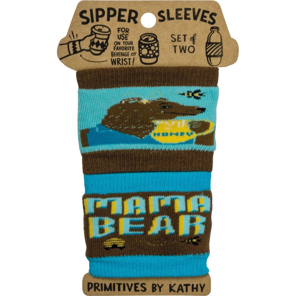 Mama Bear Drink Sipper Sleeves (Set of 2)